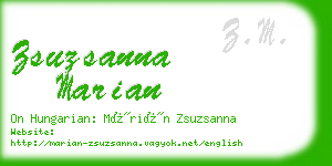 zsuzsanna marian business card